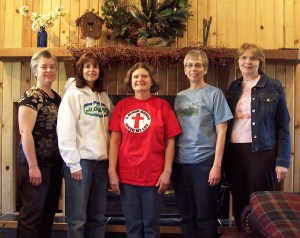 Yvonne, Edna, Susan, Angela, and me at a Pine Lake writing retreat