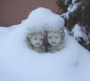 snowy boy and girl