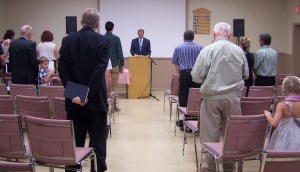 Rev. Bylsma leads the September 28 service